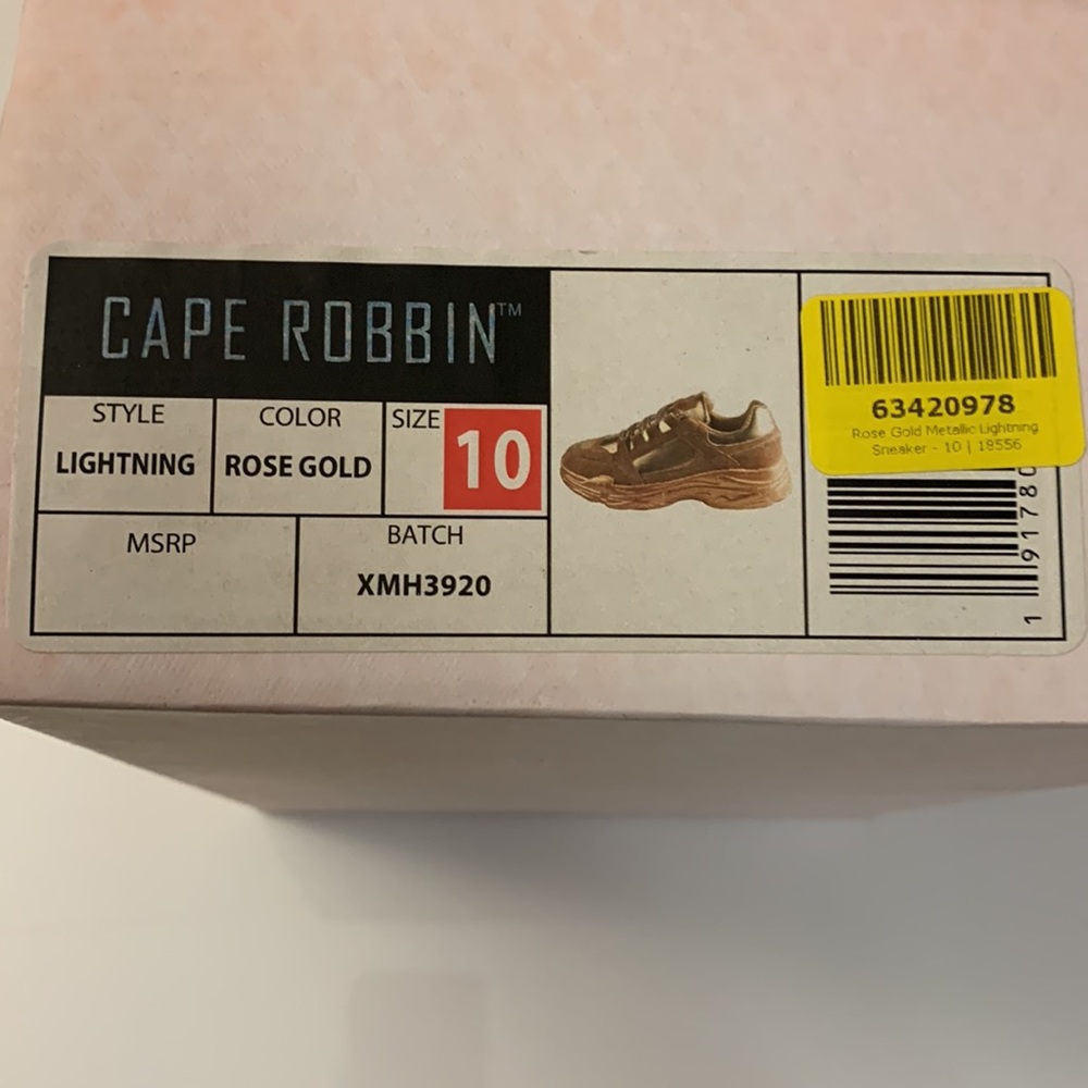 Women sneakers by Cape Robbin in metallic rose gold size 10 wide - Picture 7 of 8